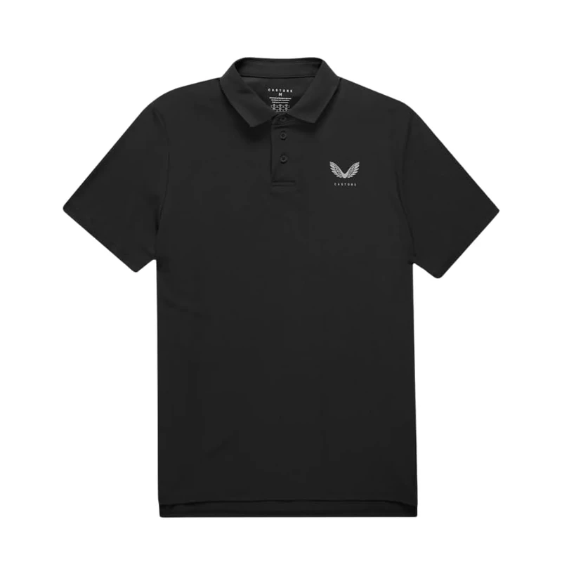 Castore Golf Men's Essential SS Polo, Black, M