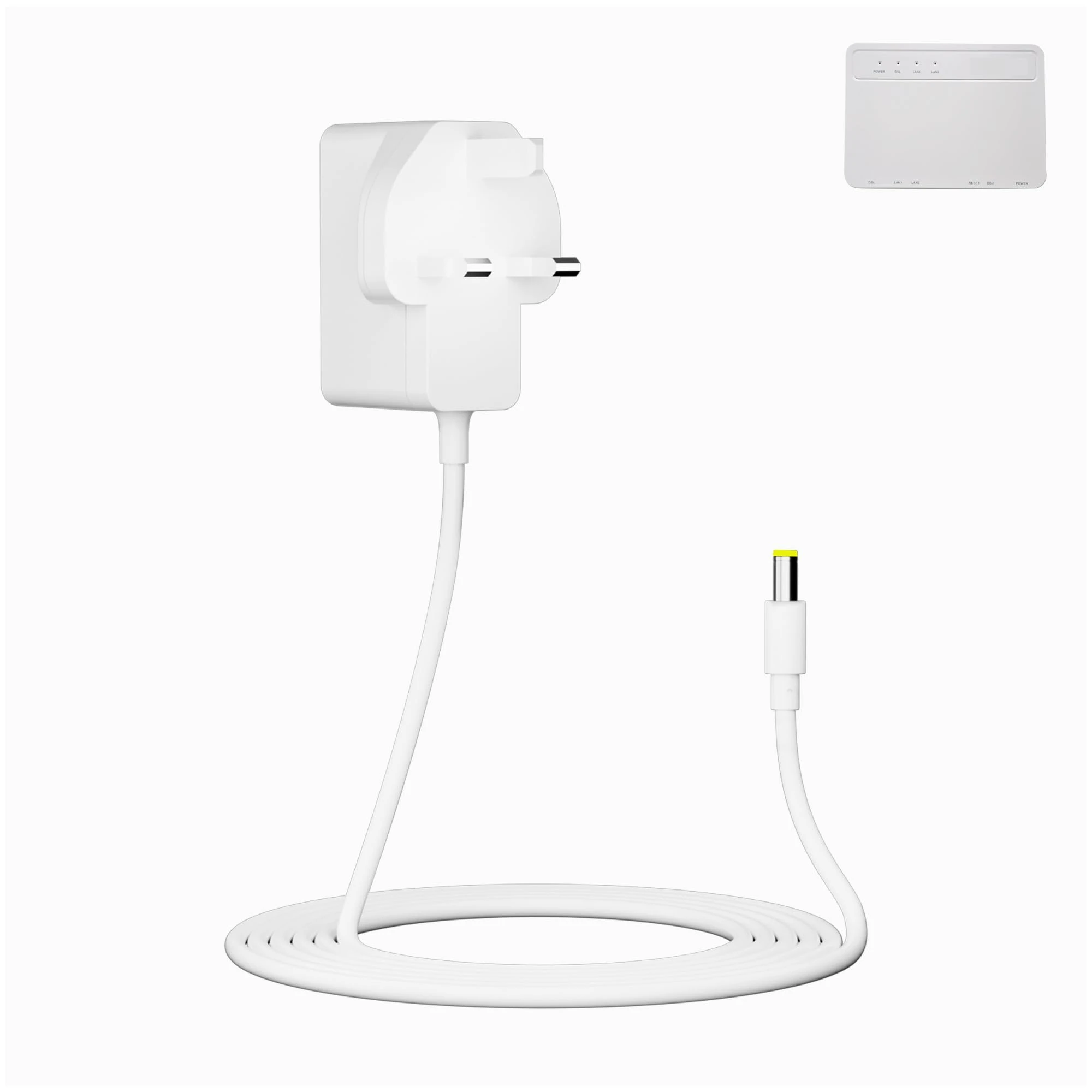 Heblumin 12V Charger Compatible with BT-Openreach-EchoLife-HG612-Fibre-optic-Modem Power Supply for ONT Modem Replacement Power Adapter