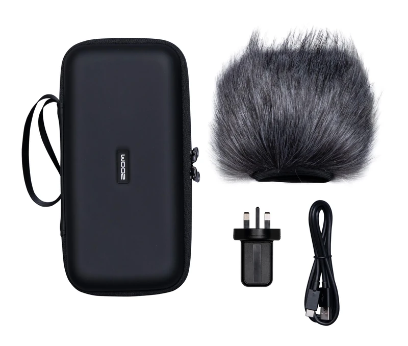 ZOOM APH-5s Accessory pack for H5studio Handy Recorder – windscreen, carrying case & USB-C power supply for mobile audio recording, UK-Version