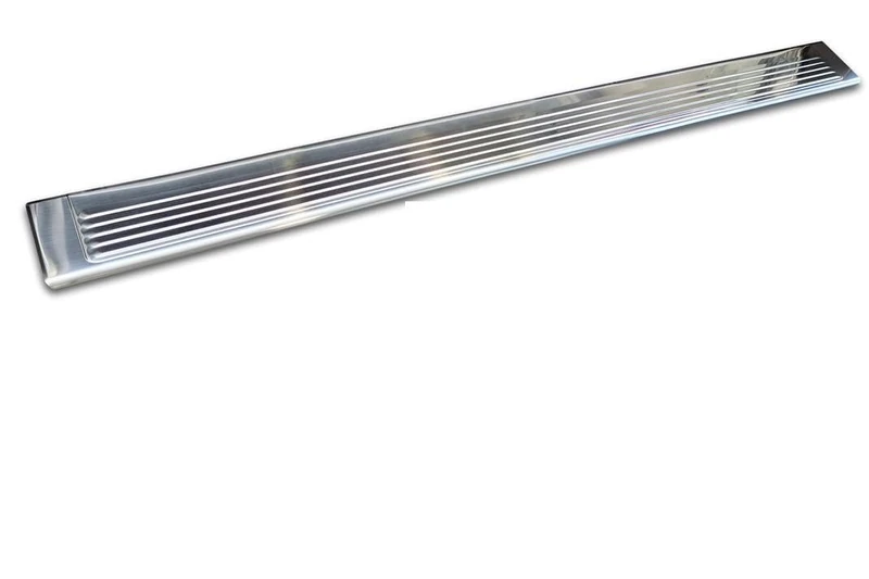 Avisa Black Stainless Steel Rear bumper protector compatible with Fiat Ducato III Facelift 2023- / Opel Movano III Facelift 2023- / Toyota Proace Max 2024- 'Ribs' (2 parts)