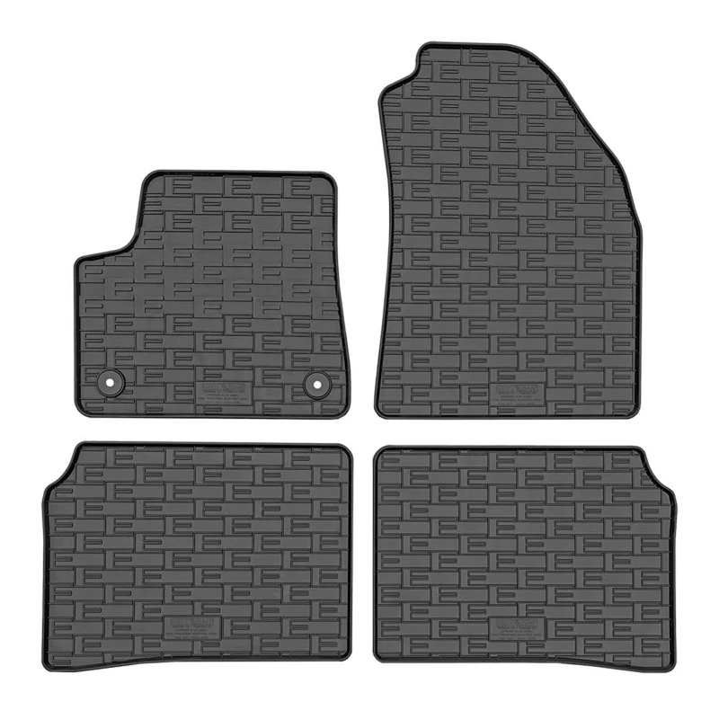 CIKCAR Rubber mats compatible with Opel Frontera/Citroën C3 Aircross 2024- (EV) (4-piece + mounting system)