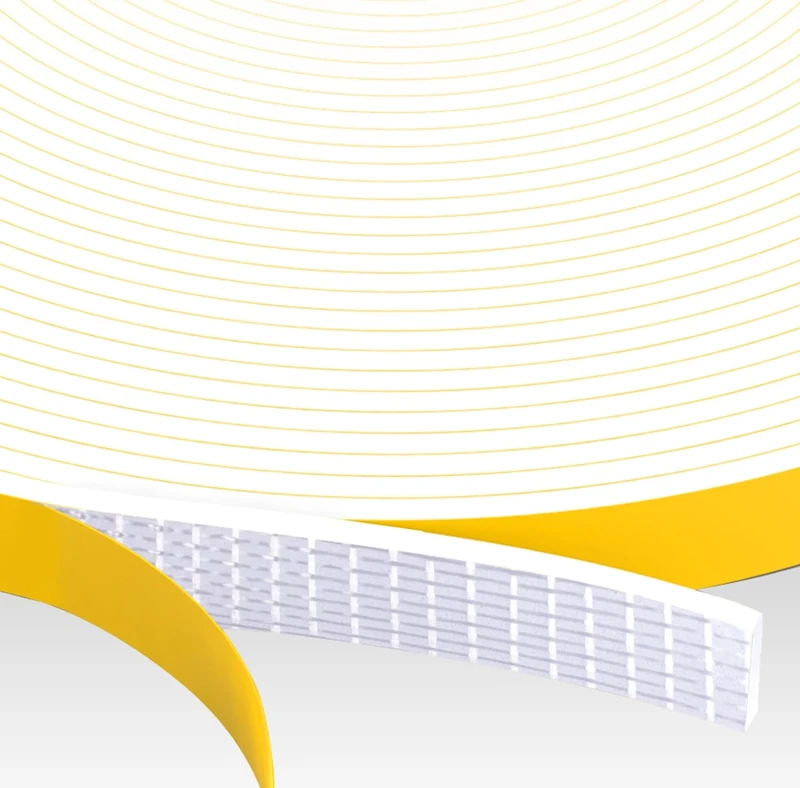 Draft Excluder for Door Window, 3 Rolls 12mm(W) x 3mm(T) Draught Excluder Foam Tape, Self Adhesive Weather Stripping Seal Insulation Tape, Total 15M Long, White