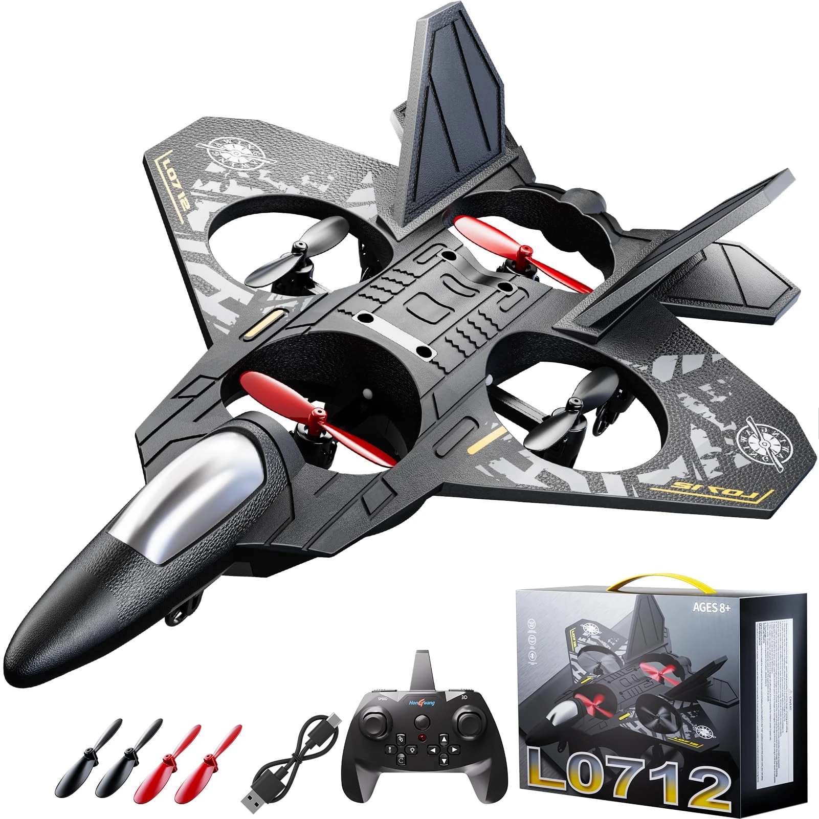 KukuFun Foam Remote Control Airplane Drone for Kids