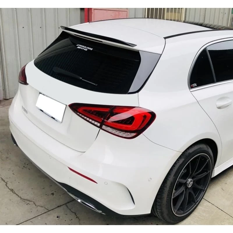 AutoStyle Roof spoiler (Spoiler Cap) compatible with Mercedes A-Class W177 2018- (ABS Glossy Black) - Image 1