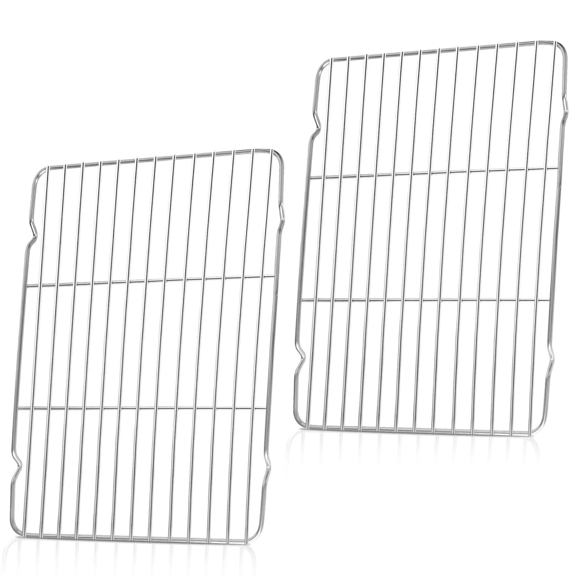Cooling Rack, 2PCS Stainless Steel Wire Rack Grill Rack for Baking Roasting Cooling, 34.5 * 24cm Roasting Rack for Cake/Meat/Bread, Baking Accessories Grilling and Drying