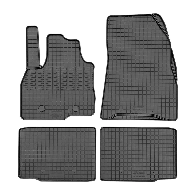 CIKCAR Rubber mats compatible with Dacia Bigster Mild Hybrid 2024 (4-piece + mounting system)