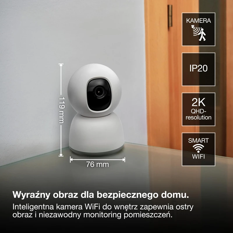 OSRAM SMART+ WIFI CAMERA 360 White - Pan and Tilt Security