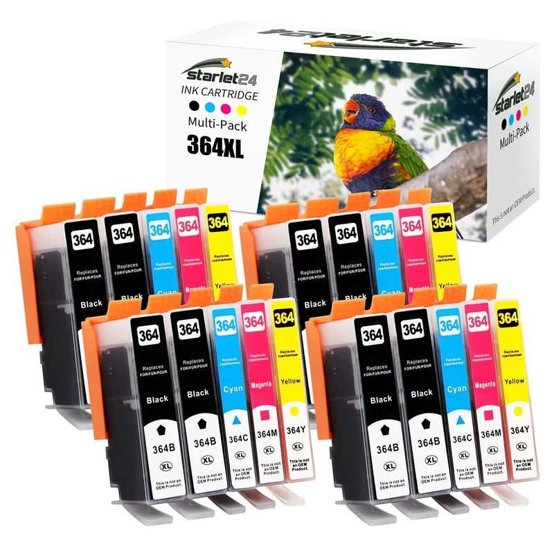 Starlet24 20x 364XL Ink Cartridges Compatible with HP 364 364 XL Printer Cartridges for HP Photosmart 5520 5510 5520 5524, Deskjet 3520, Officejet 4622 4622 6520 5515 7520