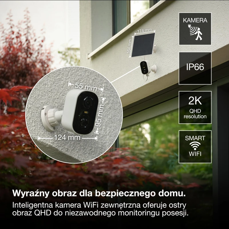 OSRAM Smart+ WiFi Outdoor Battery Solar Camera - White