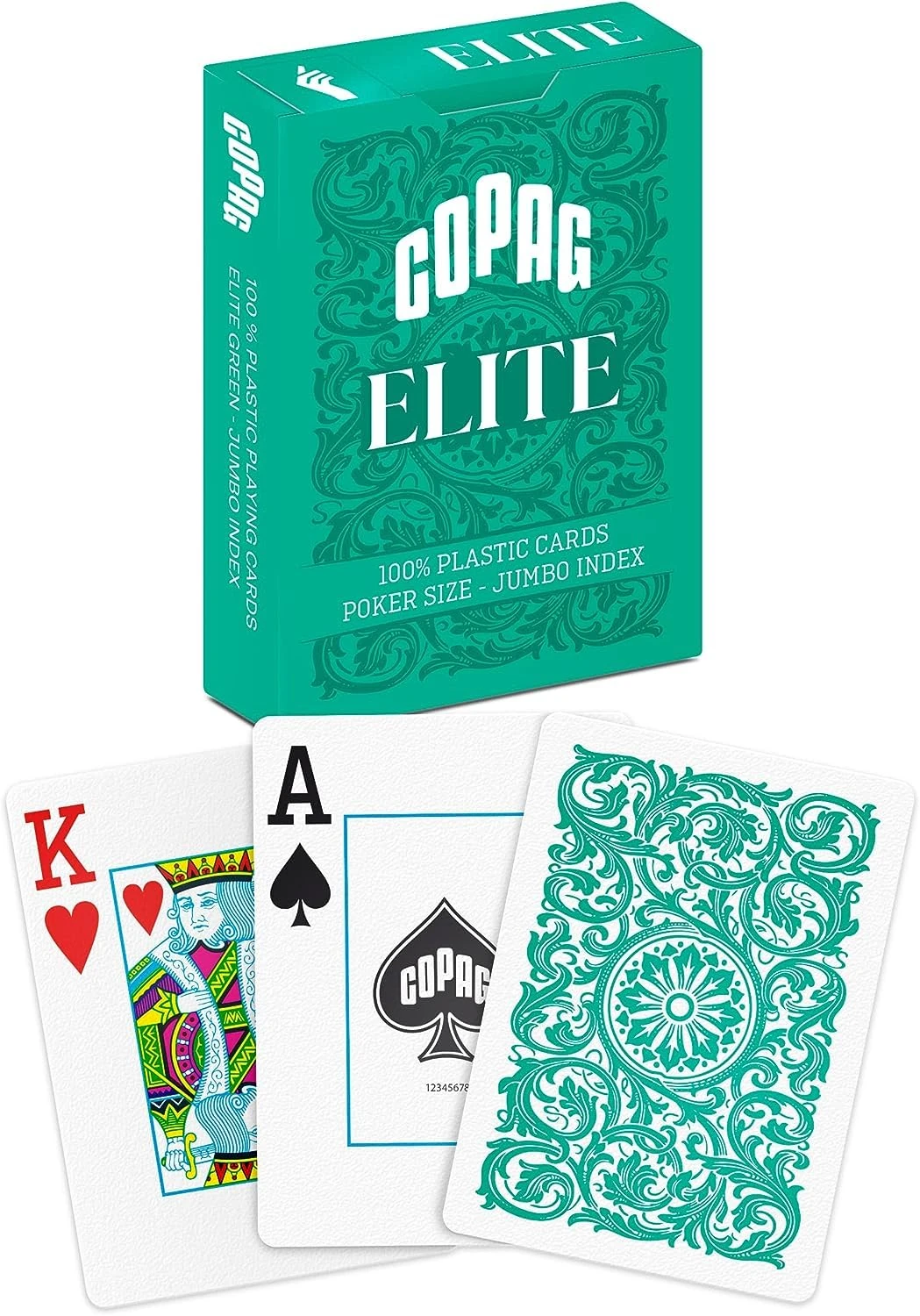 COPAG Poker Size Jumbo Index Green Playin Cards