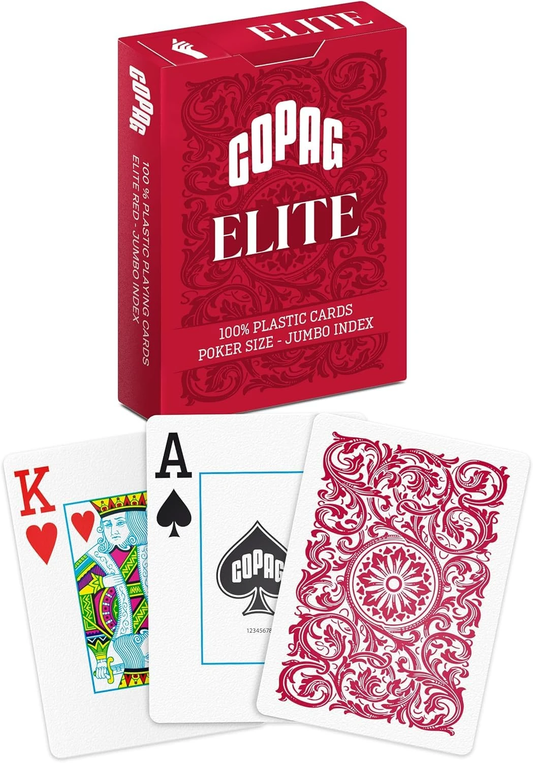 COPAG Poker Size Jumbo Index Red Playing Cards