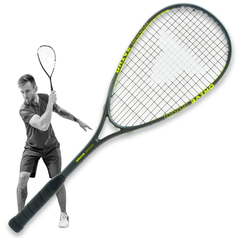 Talbot-Torro Drive 2000 Squash Racket - Lightweight All-Round Racket - For Beginners & Leisure - Graphite Composite Frame - Strung & Ready to Play
