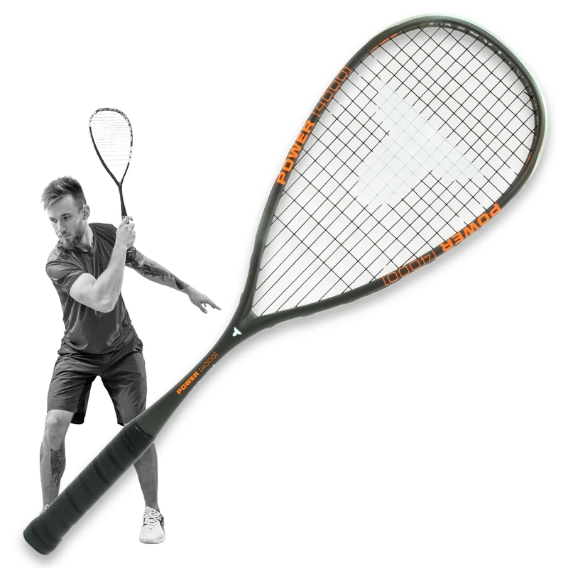 Talbot-Torro Power 4000 Squash Racket - Lightweight, Offensive & Accurate | 100% Graphite | Strung & Ready to Play | Perfect for Intermediate & Club Players