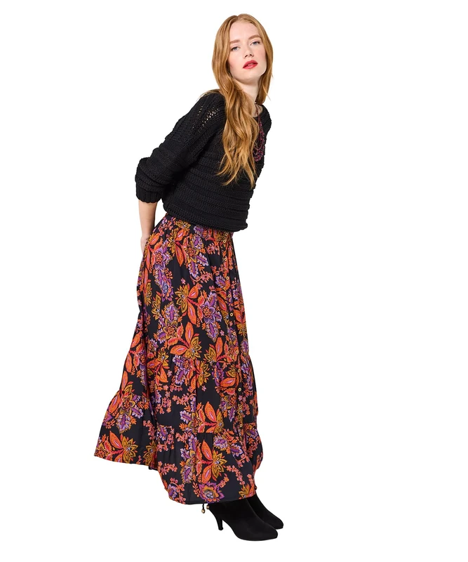 Joe Browns Women's Boat Neck Knit Jumper, Oversized, Black, UK 14