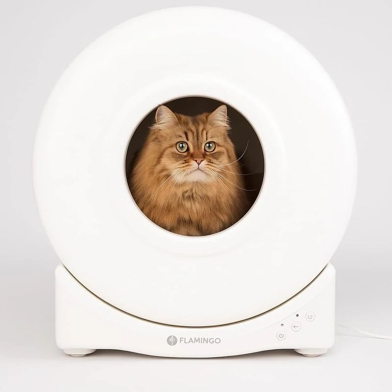 Flamingo SELF-CLEANING CAT TOILET ATLAS WITH APP 52x49x56CM