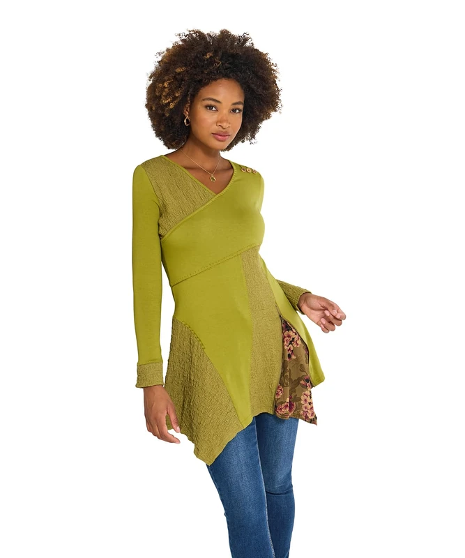 Joe Browns Women's Asymmetric Hem Jersey Tunic, Regular, Green, UK 16