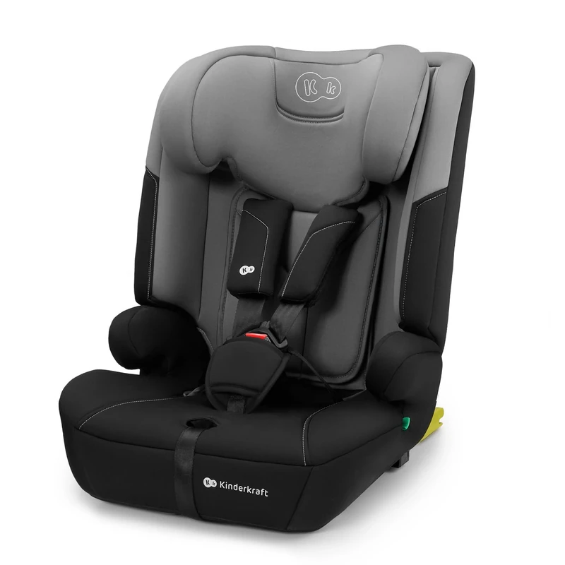 Kinderkraft Safety FIX 3 PRO I-Size 76-150 cm Car Seat, 15 Months - 12 Years, Booster Child Seat, Isofix, Adjustable Headrest, Group 1-2-3, TOP Tether, 5-Point Safety Harness, Modular Insert, Gray