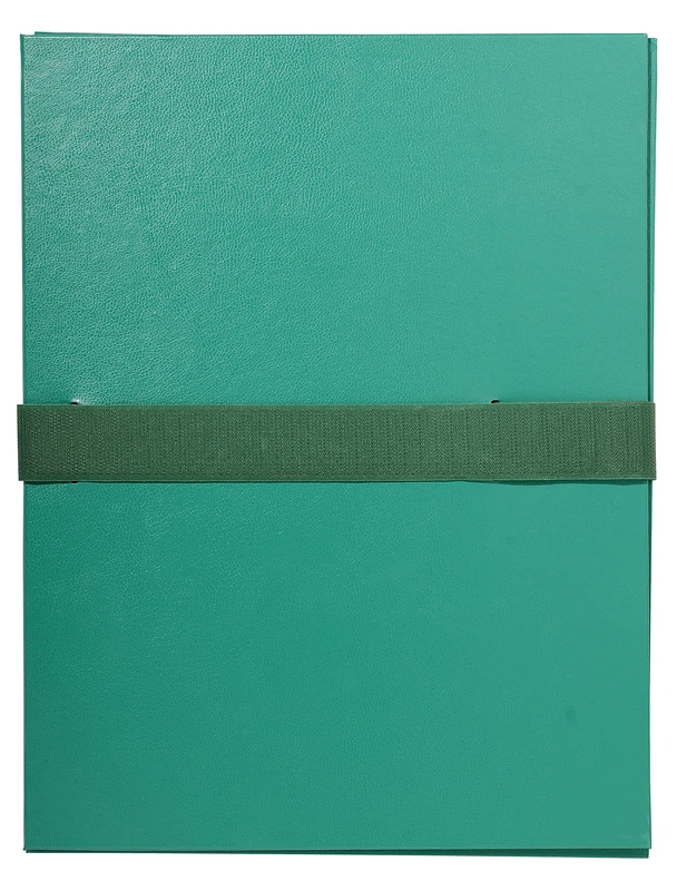Exacompta - Ref 2643E - Box of 10 folders with Expandable Back balacron Without Flap - Hook and Loop Closure - Capacity 1000 Sheets - Size 24 x 32 cm - for A4 Size - Green