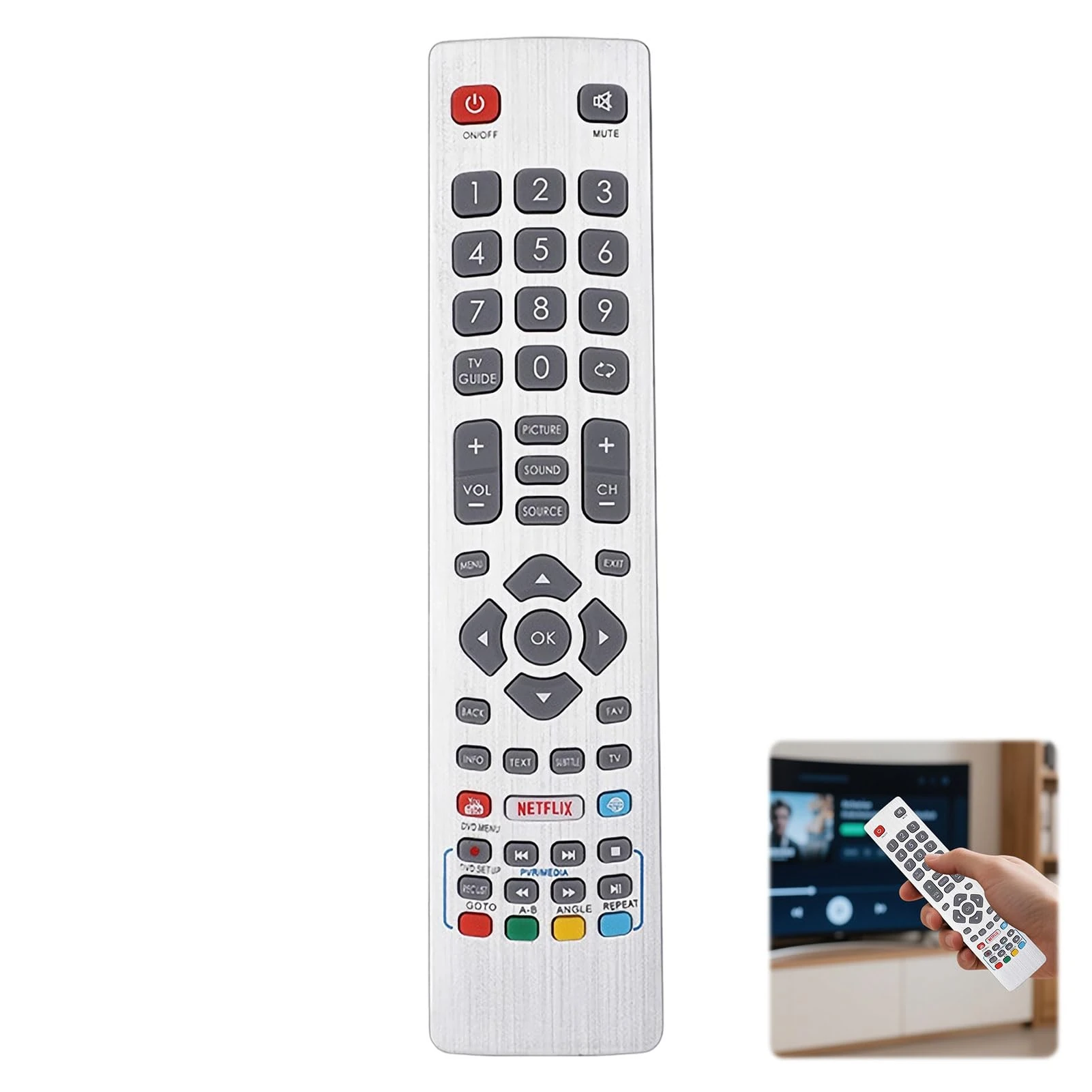 New Replacement Remote Control,HD Smart LED TV Remote Control Compatible with Sharp LC-49CFG6001K LC-40FG5242E LC-40UG7252E,Smart TV Remote Control