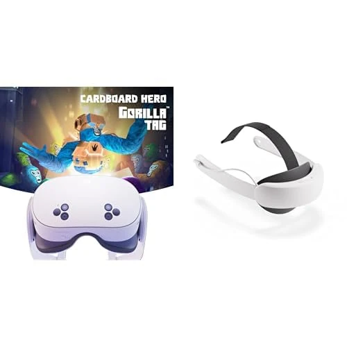 Meta Quest 3S 128 GB - Gorilla Tag Cardboard + Elite Strap & Battery