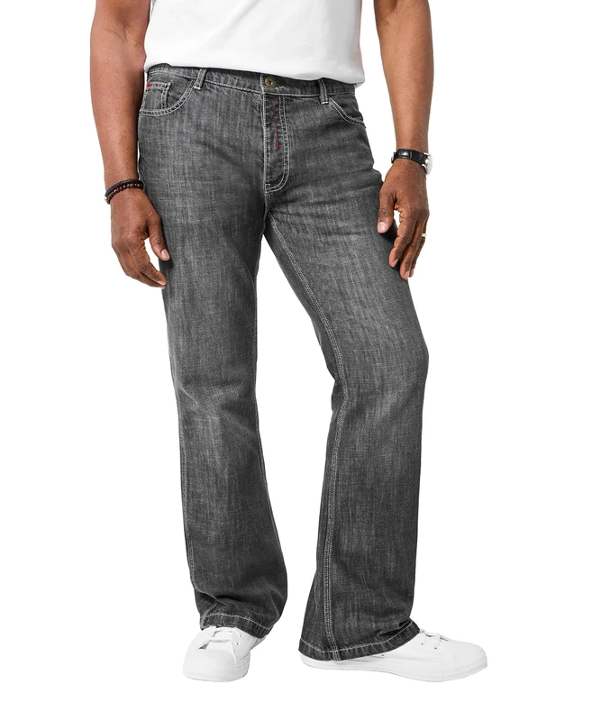 Joe Browns Men's Grey Washed Bootcut Jeans, 50 Lungo