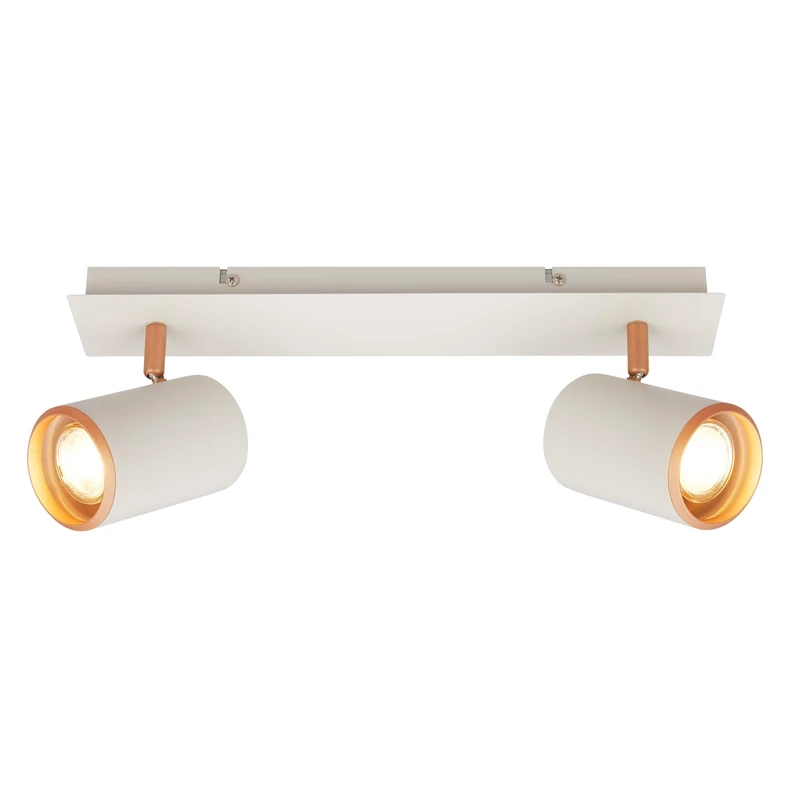 BRILONER Ceiling Light, GU10 Socket, max. 9 W, Ceiling Spotlight, Living Room, Lounge, hallways, Bedroom, 40cm, Light Grey-Coffee