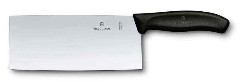 Victorinox Swiss Classic, Professional Chef's Knife, Extra Sharp Blade, Straight Edge, 18 cm, Robust Plastic Handle, Stainless Steel, Red