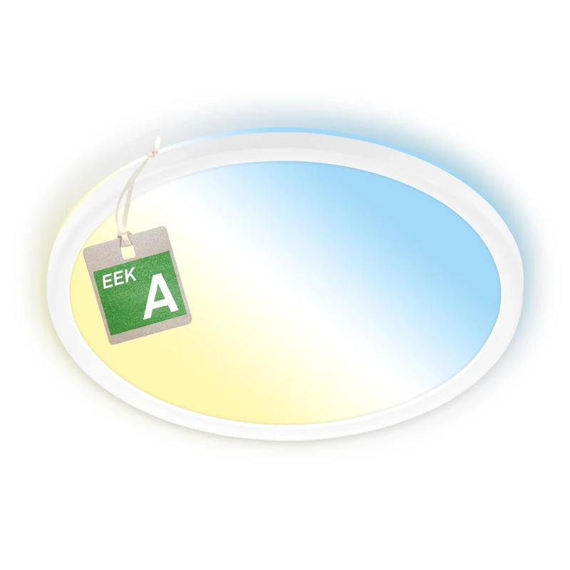 BRILONER EEK A LED Panel efficient with 11W at 2400lm, 50,000 Hours, Flat, CCT, indirect Lighting, Ceiling Fixture, LED Panels, Ceiling lamp for Living Room, 29.3 x 3 cm, White