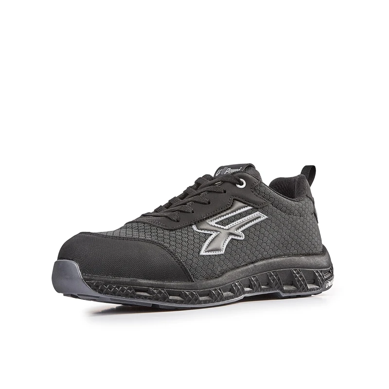 U Power Don't Worry... BE Happy! Men's Scarpe Antinfortunistiche Da Lavoro Fire Safety Shoes, Black and Grey, 42 EU