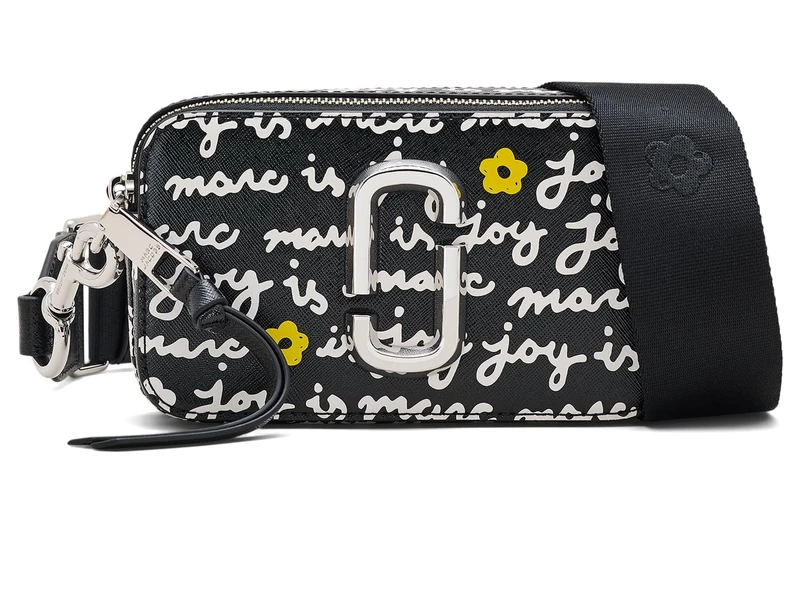 Marc Jacobs The Snapshot Black Multi Saffiano Leather Bag