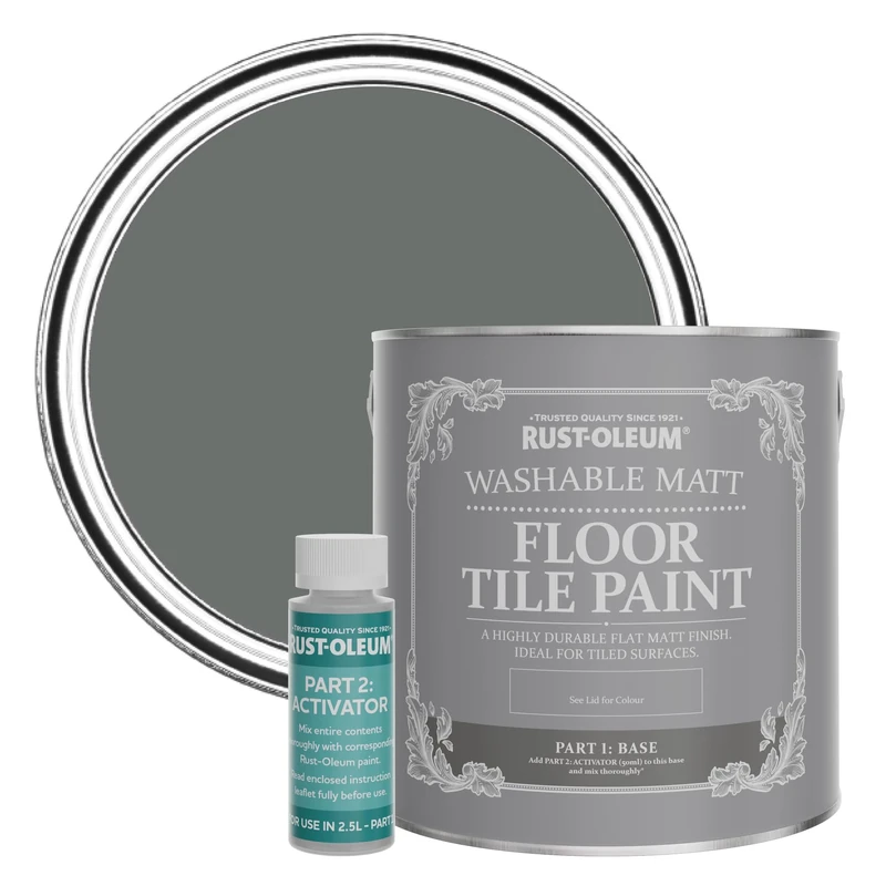 Rust-Oleum Washable Matt Floor Tile Paint - Ouseburn 2.5L