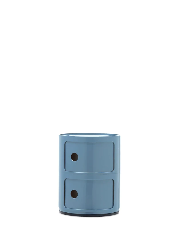 Kartell Componibili, 2 elements Cabinet, Sky blue, Ø 32 x H 40 cm