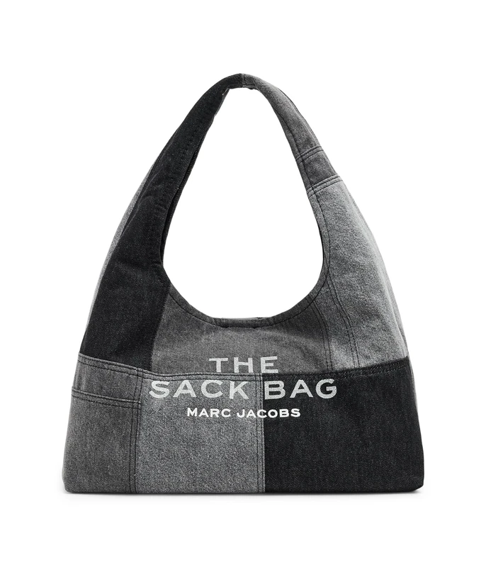 MARC JACOBS Women's The Sack Bag, Black Denim, Taglia UNICA