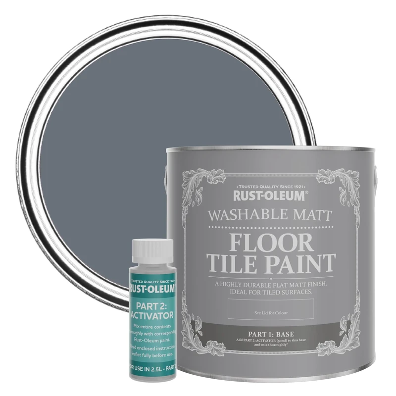 Rust-Oleum Washable Matt Floor Tile Paint - Seascape 2.5L