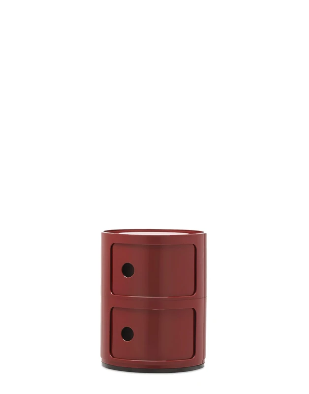 Kartell Componibili Storage Unit 2 Elements, Burgundy