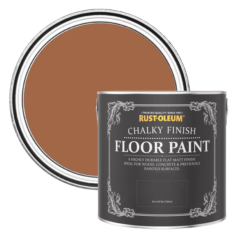 Rust-Oleum Scratch-Resistant Floor Paint in Chalky Finish - Cinnamon 2.5L