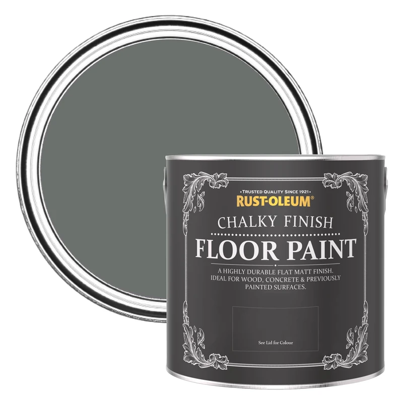 Rust-Oleum Scratch-Resistant Floor Paint in Chalky Finish - Ouseburn 2.5L
