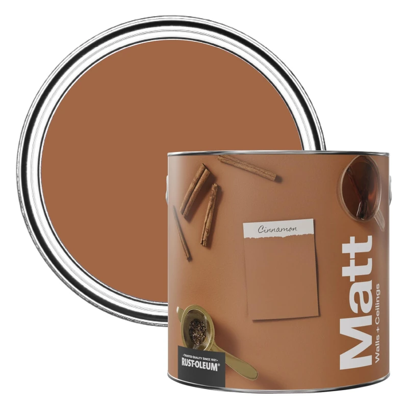 Rust-Oleum Matt Emulsion Wall Paint - Cinnamon 2.5 litre
