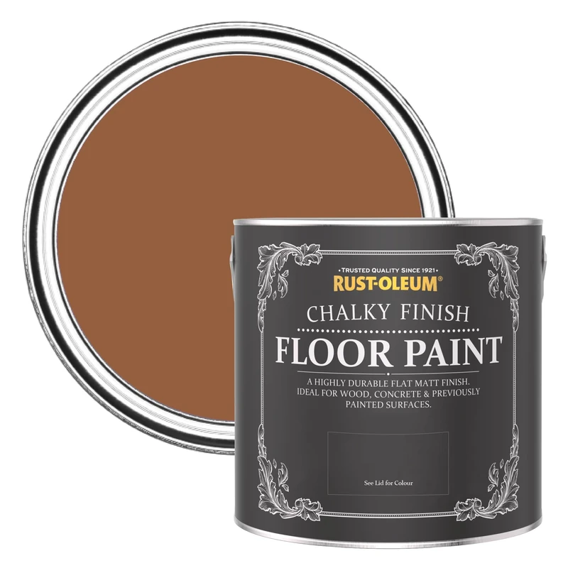 Rust-Oleum Scratch-Resistant Floor Paint in Chalky Finish - Terracotta 2.5L