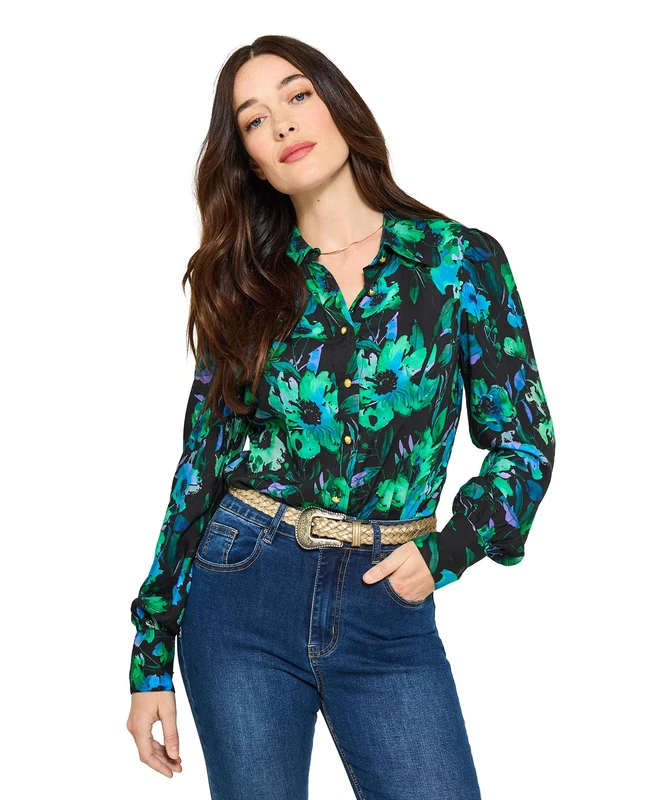 Joe Browns Women's Vintage Floral Blouse, Blue, 8