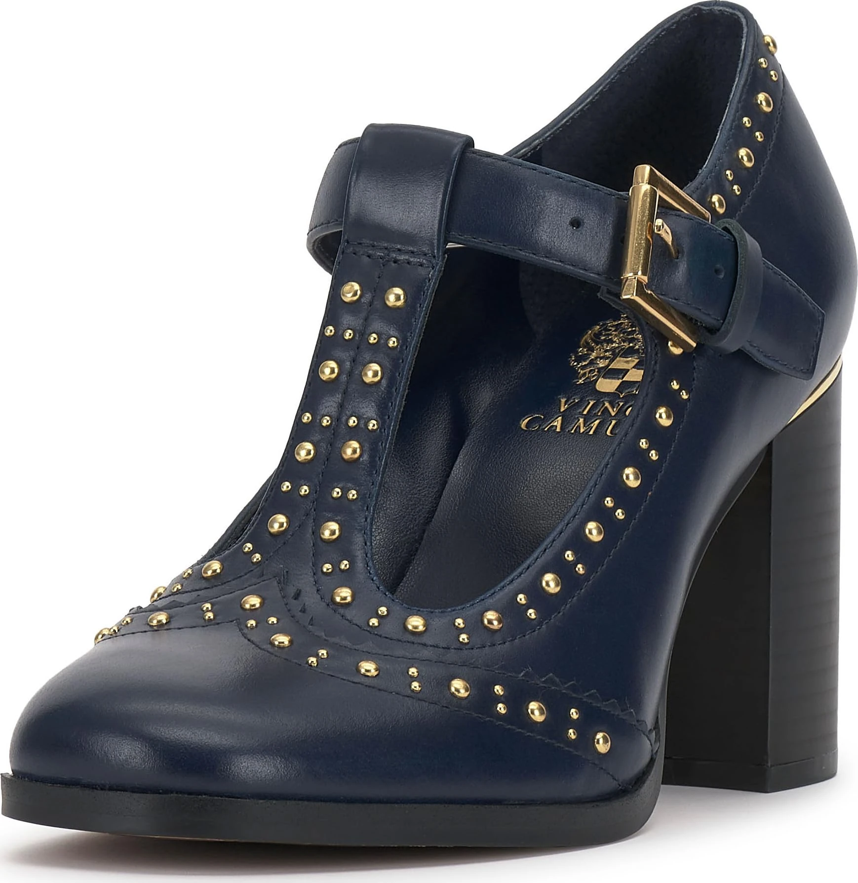 Vince Camuto Women's Maris Pump, Deep Navy Leather, 5.5 UK