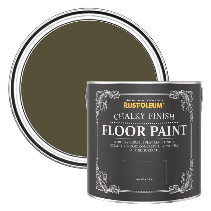 Rust-Oleum Scratch-Resistant Floor Paint in Chalky Finish - Greencroft 2.5L