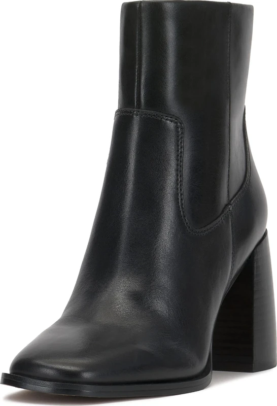 Vince Camuto Women's Dayana Ankle Boot, Black Leather, 3 UK