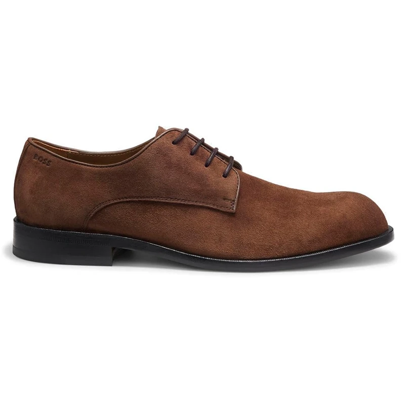 BOSS Men's Tayil-l_derb_sdfs 10258859 01 Derby Shoes, Dark Brown, 9.5 UK