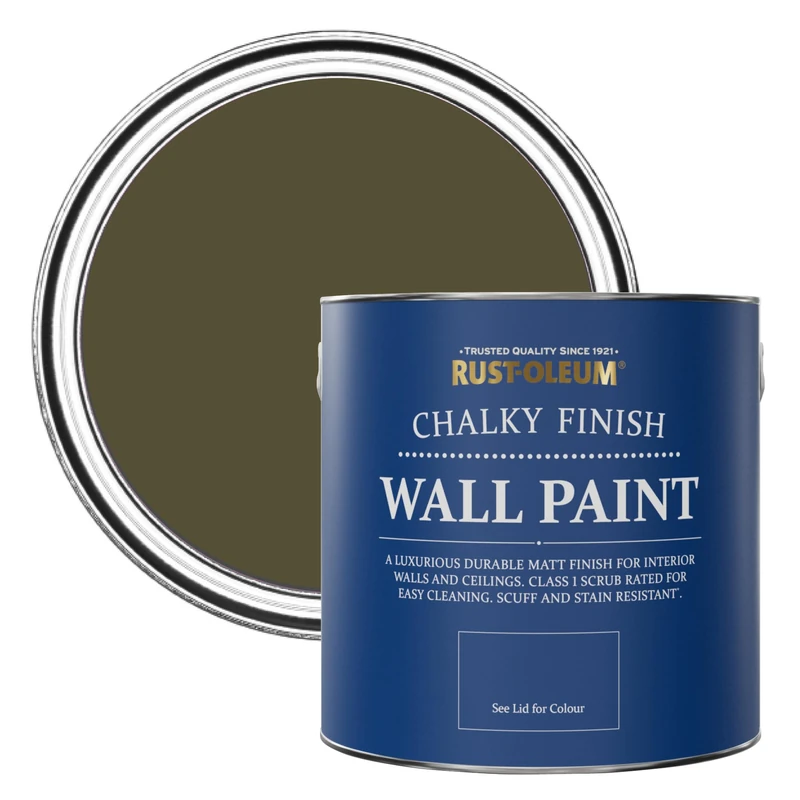 Rust-Oleum Wall and Ceiling Paint in a Chalky Matt Finish - Greencroft 2.5L