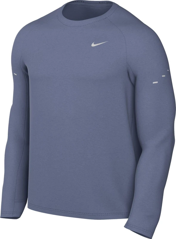 Nike Men's Df Stride Waffle Crew Sweatshirt, World Indigo/Reflective Silv, L - Image 1