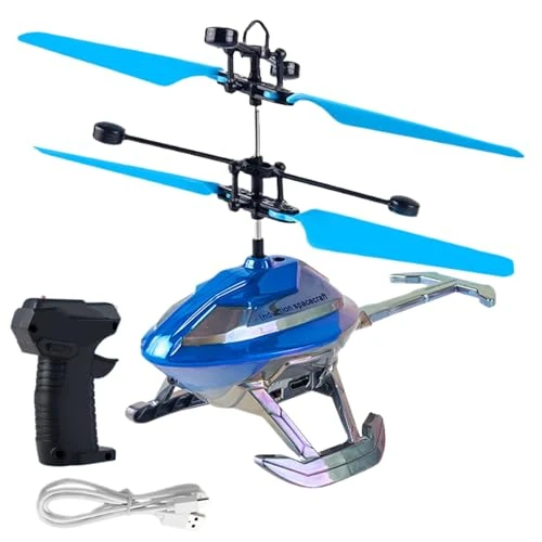 RC Airplanes for Gesture Control Helicopter with LED Light | Rechargeable Airplane for Outdoor and Indoor Use Garden Indoor Park