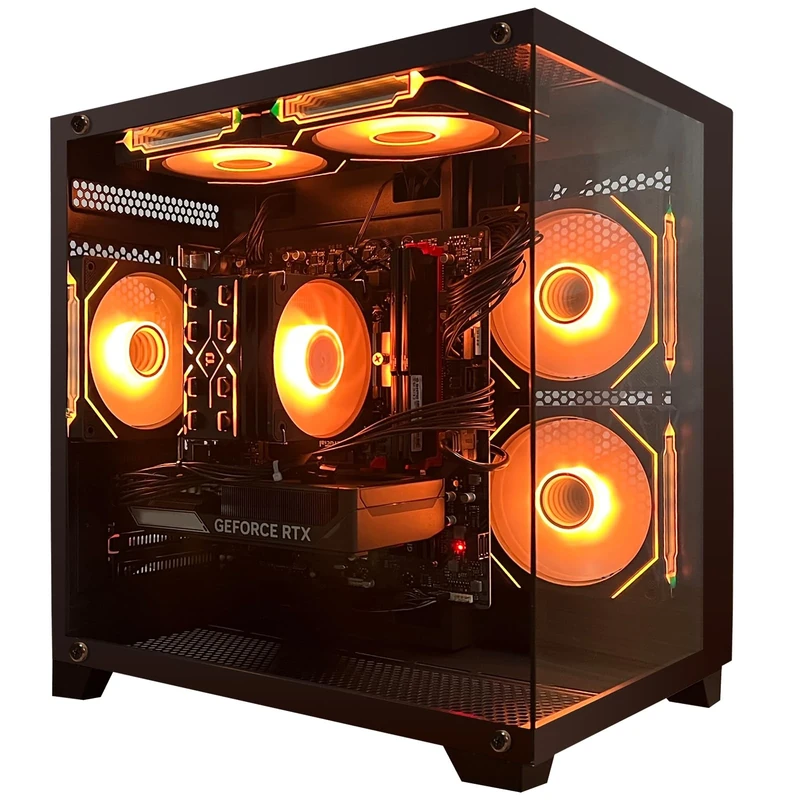 ALCPOK Gaming PC Desktop Computer,Core i5 14400F Gaming Computer RTX 5060,32GB RAM 1TB SSD,ARGB Fan,Prebuilt Gaming PC Tower for Office,Supports WiFi 6E/Bluetooth 5.3