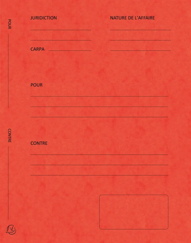 Exacompta - Ref. 220105E - Box of 5 Packs of 25 Pleadings for/Against - in Glossy Card - Size 25 x 32 cm for A4 documents - Color red - Image 1
