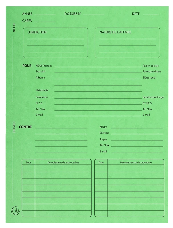 Exacompta - Ref 445103E - Box of 5 Packs of 25 procedural Files - in Glossy Card 265 g/m2 - Size 25 x 32 cm for A4 documents - Lime Colour